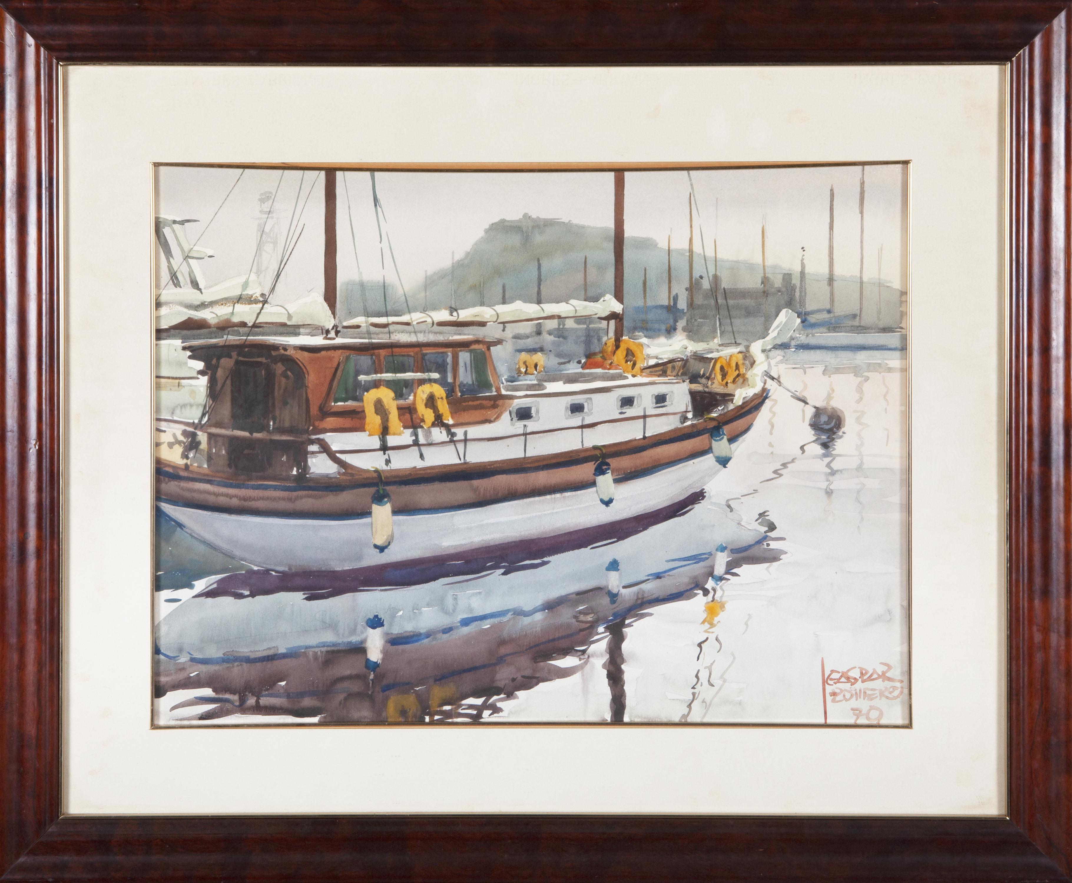 BARCO EN UN PUERTO, 1970