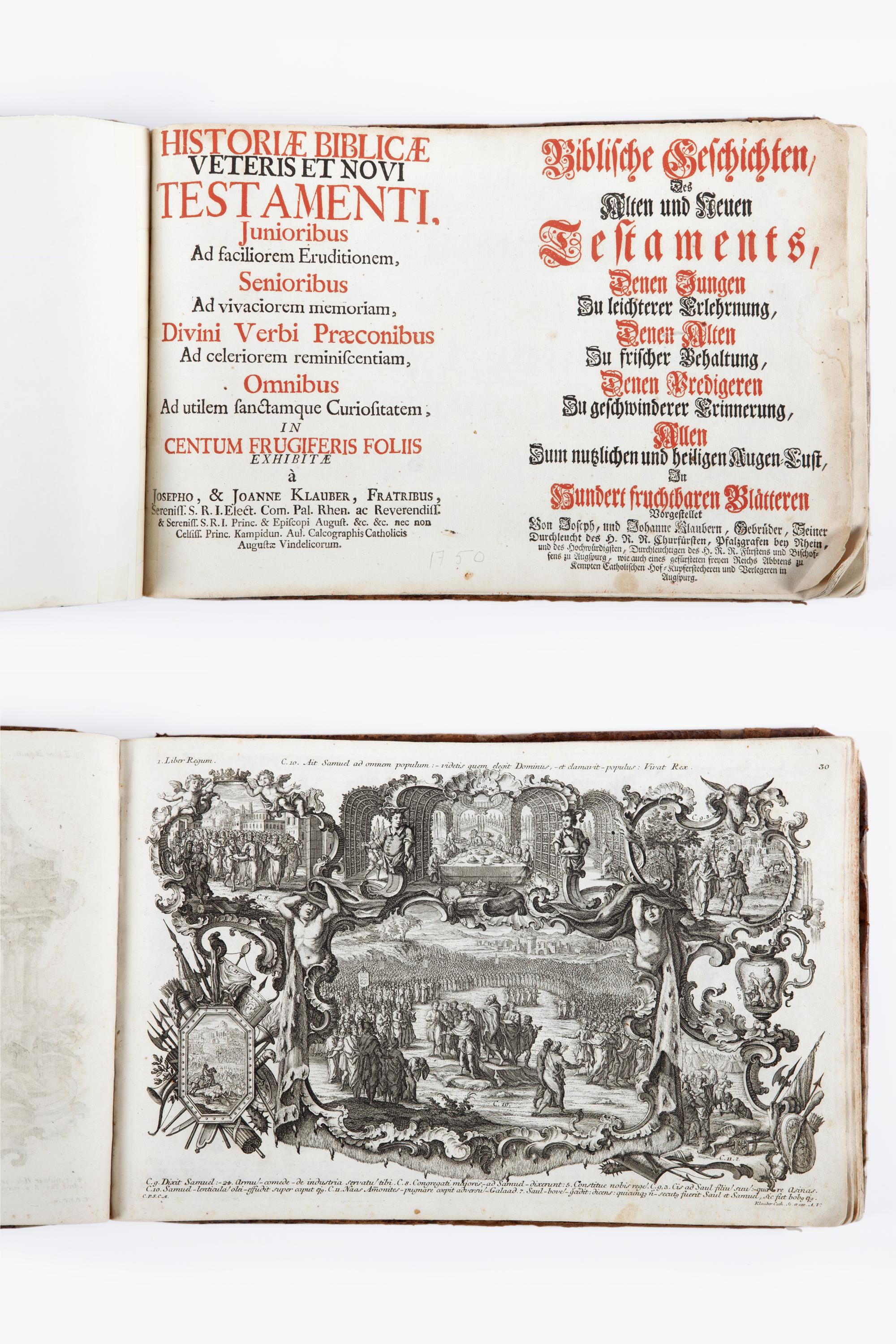 JOSEPH & JOHANNES KLAUBER. HISTORIAE BIBLICAE VETERIS ET NO