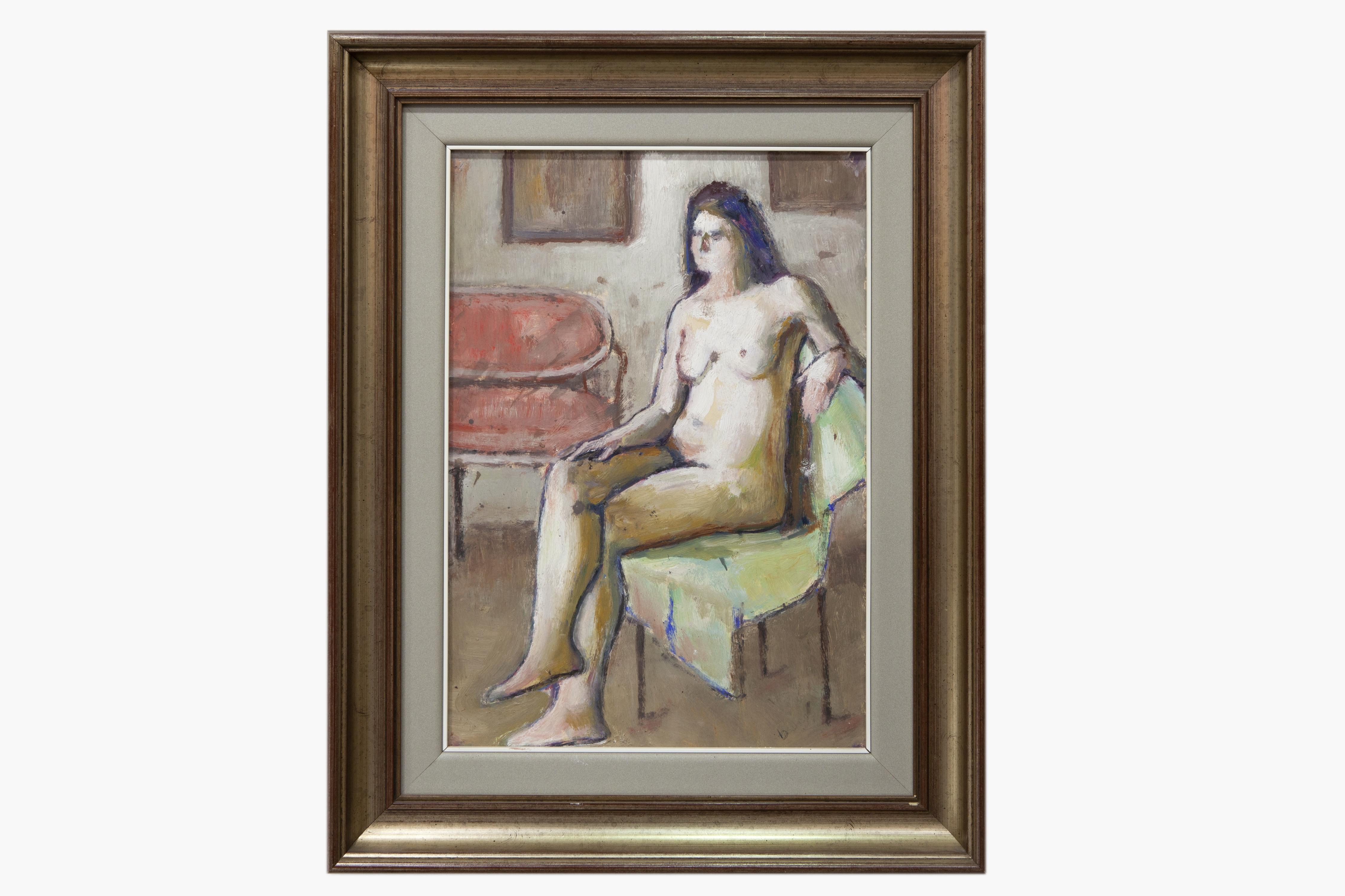 DESNUDO FEMENINO SENTADO