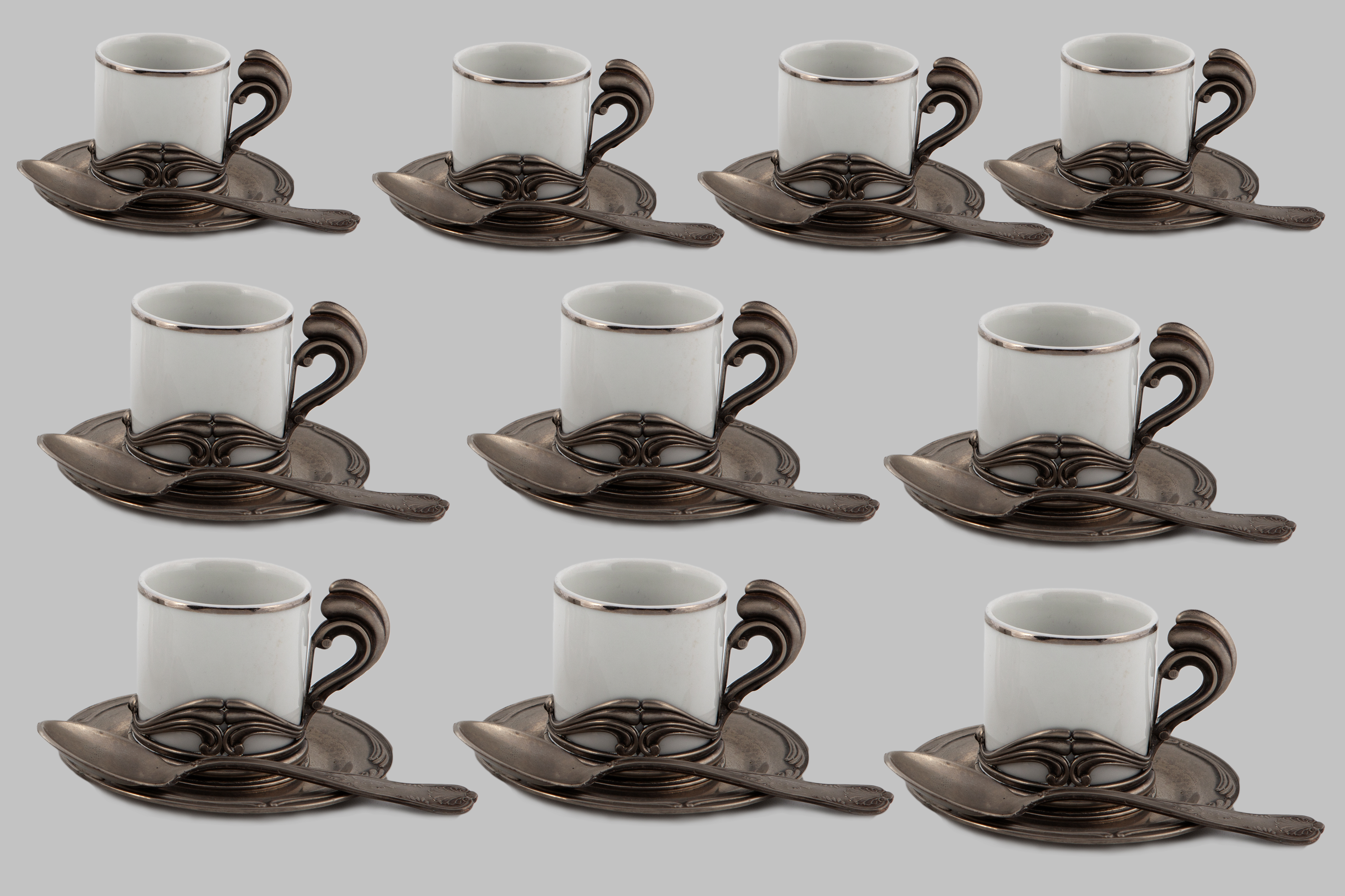 JUEGO DE CAFÉ ART NOUVEAU, ITALIA PPIOS. S.XX
