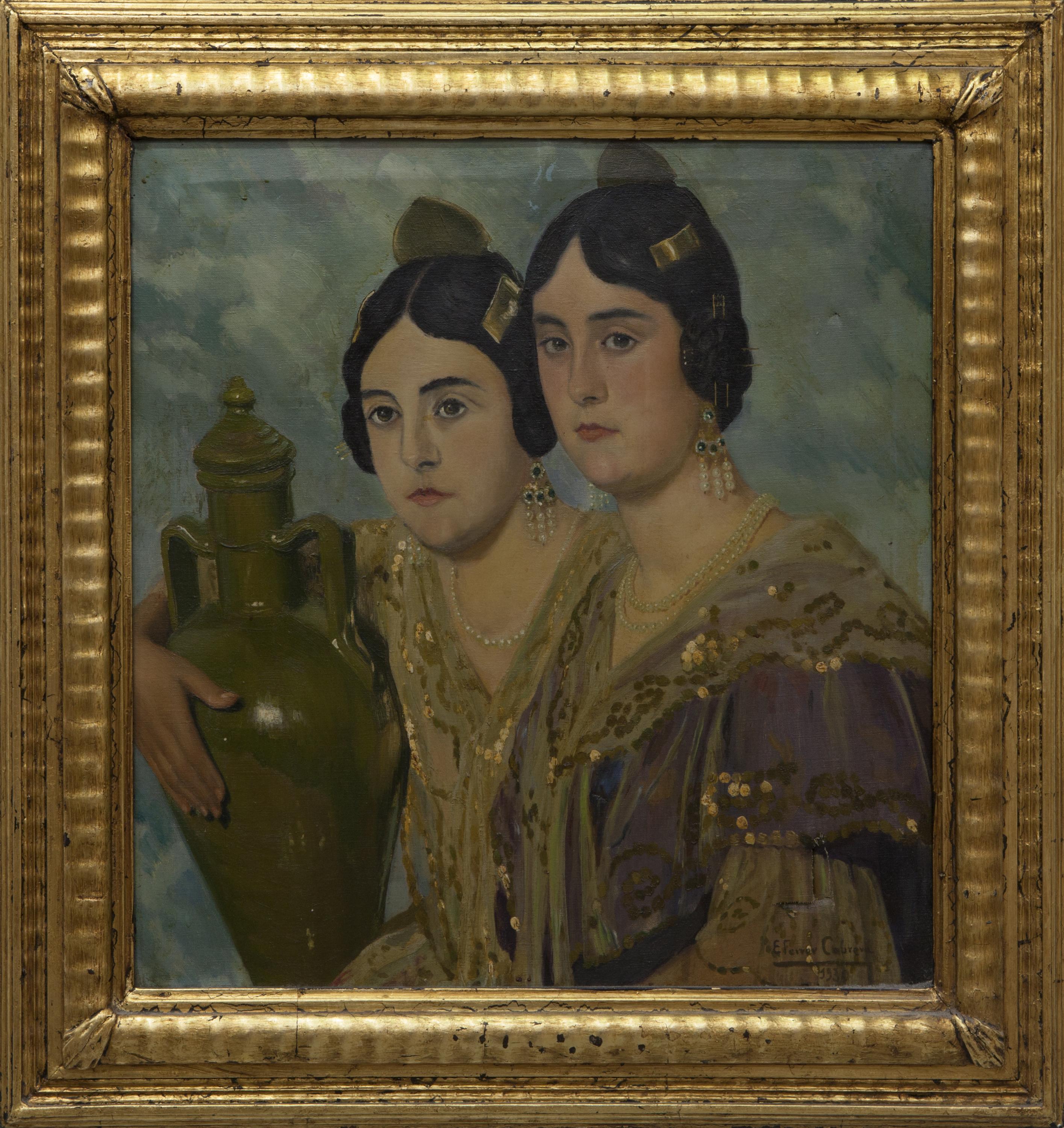 PAREJA DE FALLERAS CON CÁNTARO, 1930