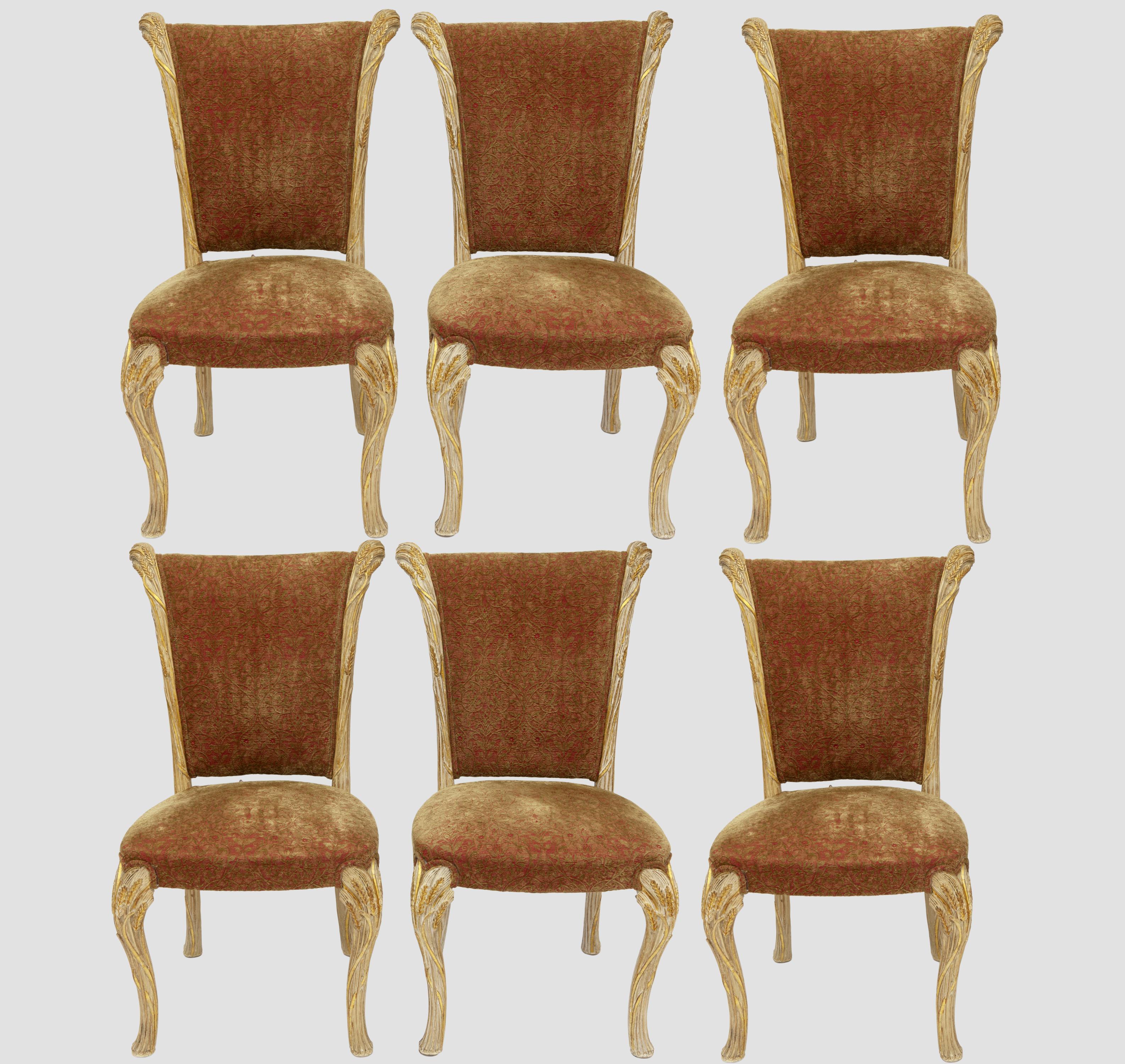6 SILLAS DE COMEDOR, ITALIANAS, S.XX