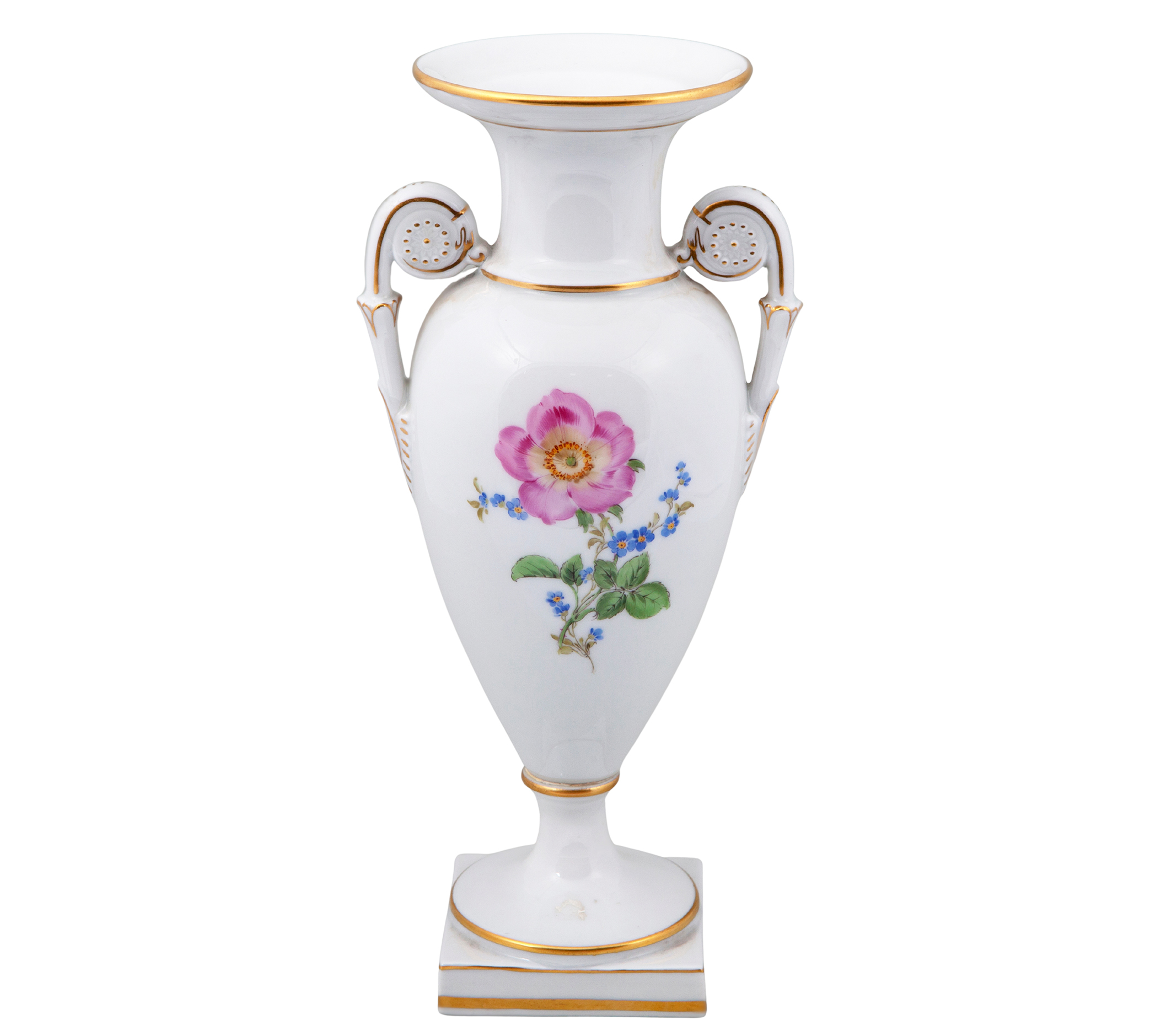 JARRÓN EN FORMA DE ÁNFORA EN CERÁMICA ALEMANA MEISSEN, 1945