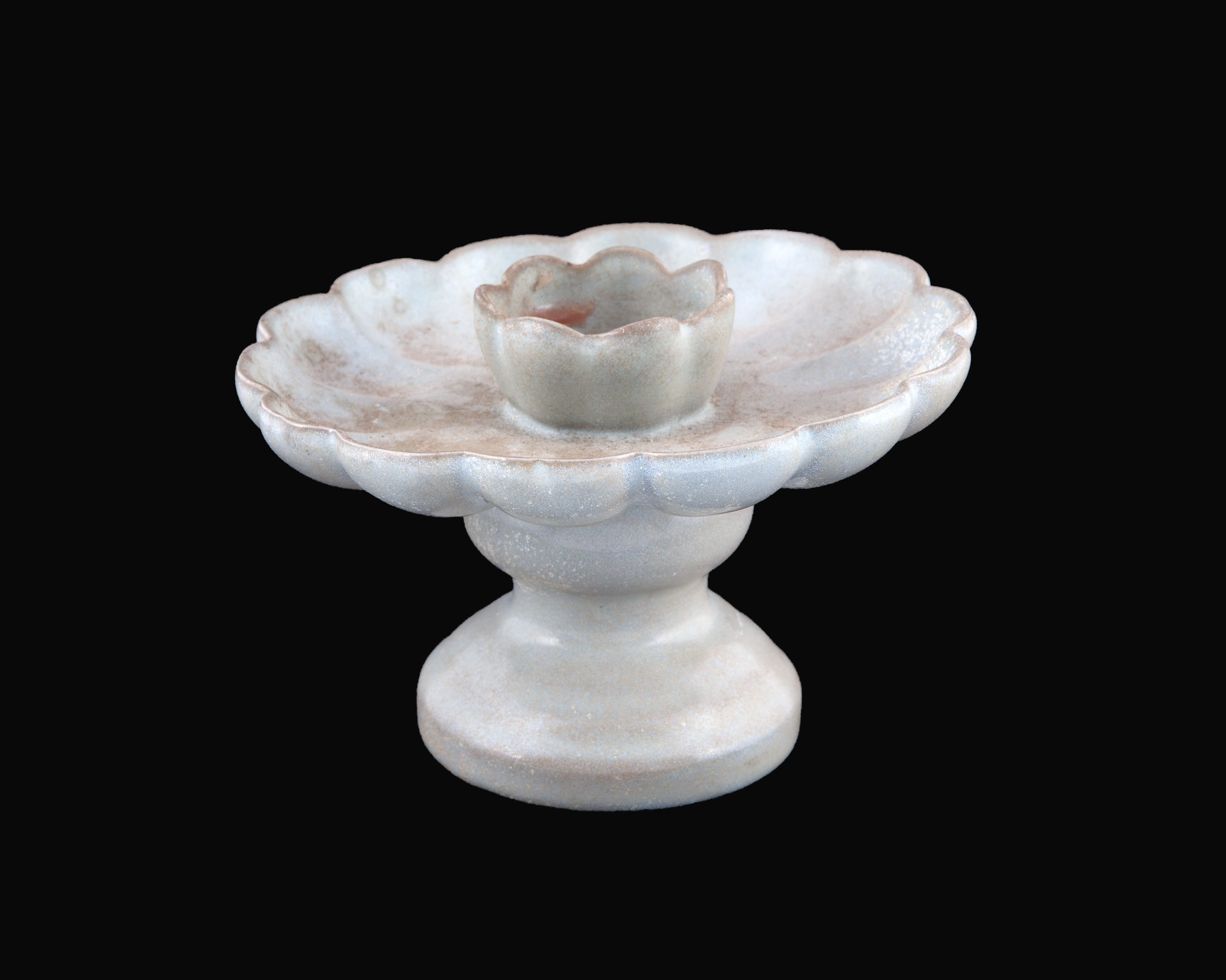 PALMATORIA EN CERAMICA VIDRIADA TIPO CELADÓN, SIGUIENDO MOD