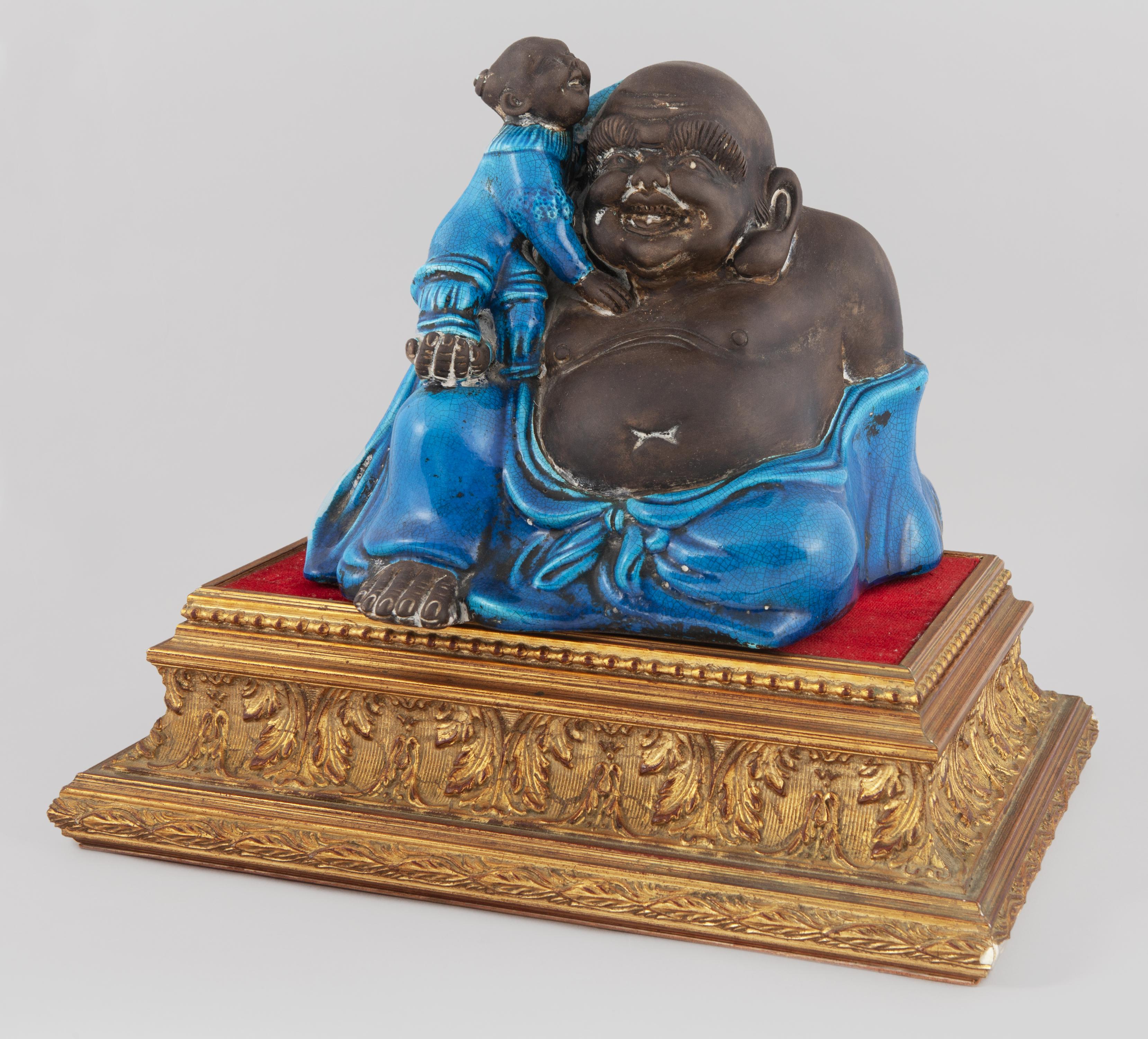 FIGURA DE BUDA EN CERÁMICA ESMALTADA. CHINA, SIGLO XX