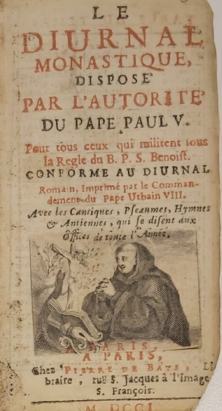 LIBRO DE OFICIO CANÓNICO. 1ª Edición de 1701 del "Le diurna