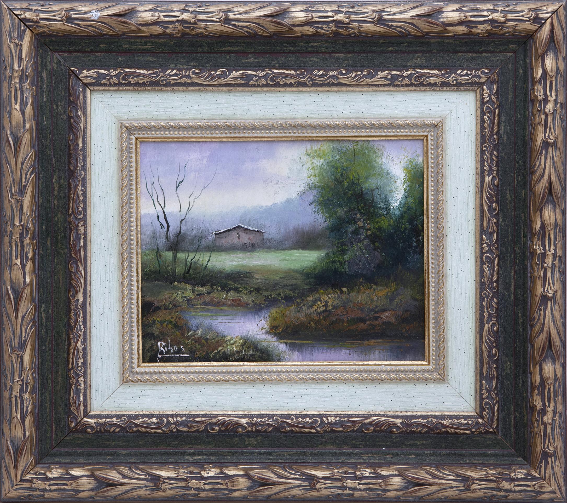 PAISAJE RURAL CON CASA AL FONDO