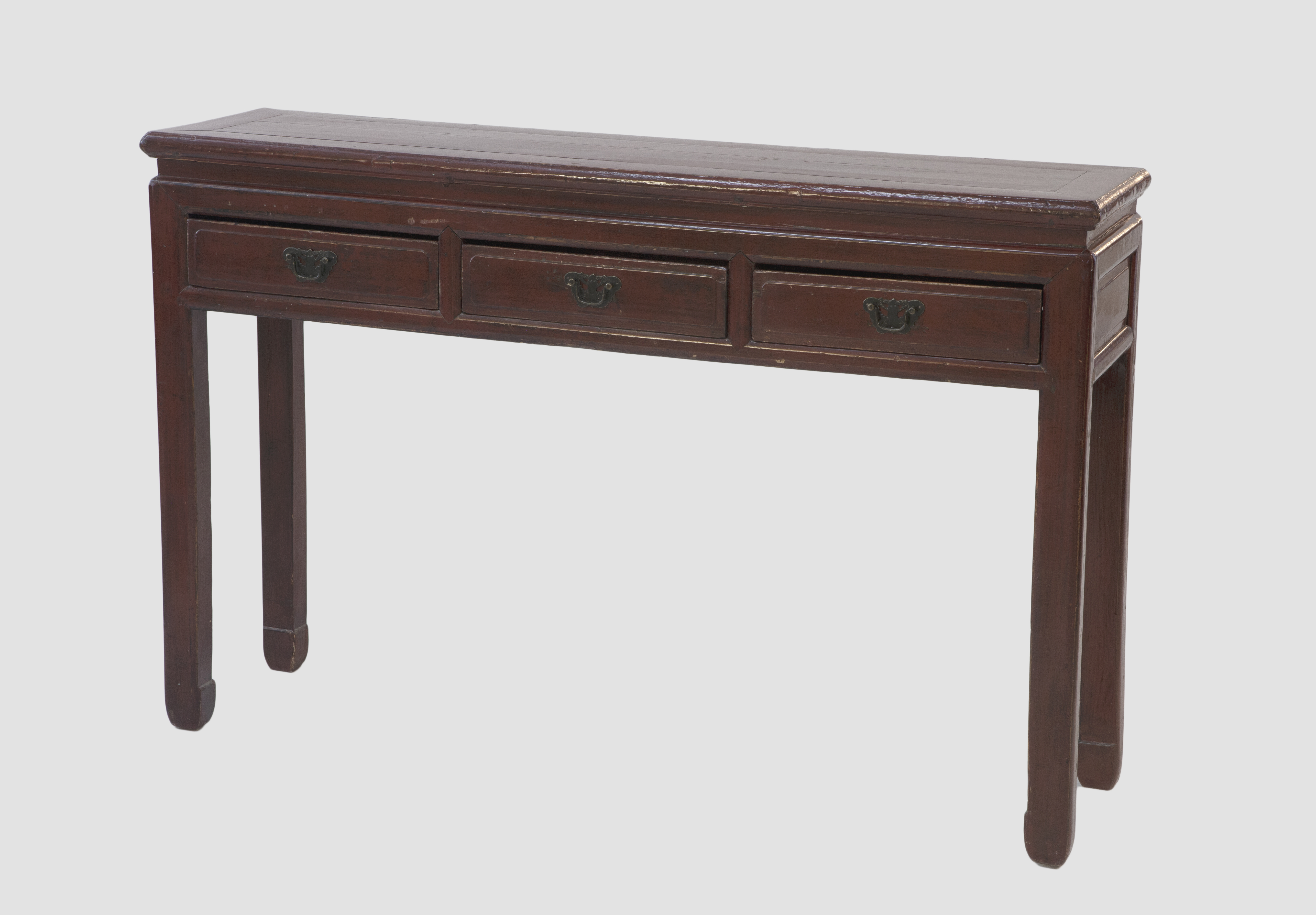 CONSOLA RECTANGULAR DE MADERA LACADA EN ROJO DE GUSTO ORIEN