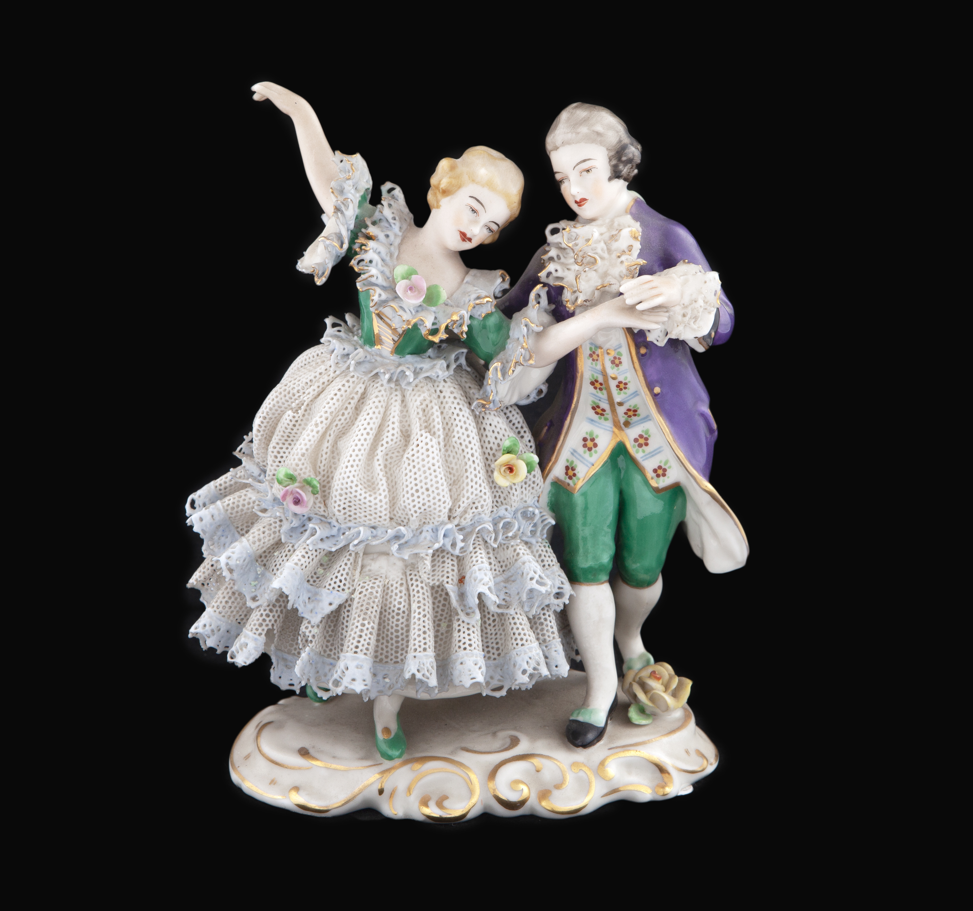 FIGURA DE PORCELANA ESMALTADA Y VIDRIADA. ALEMANA
