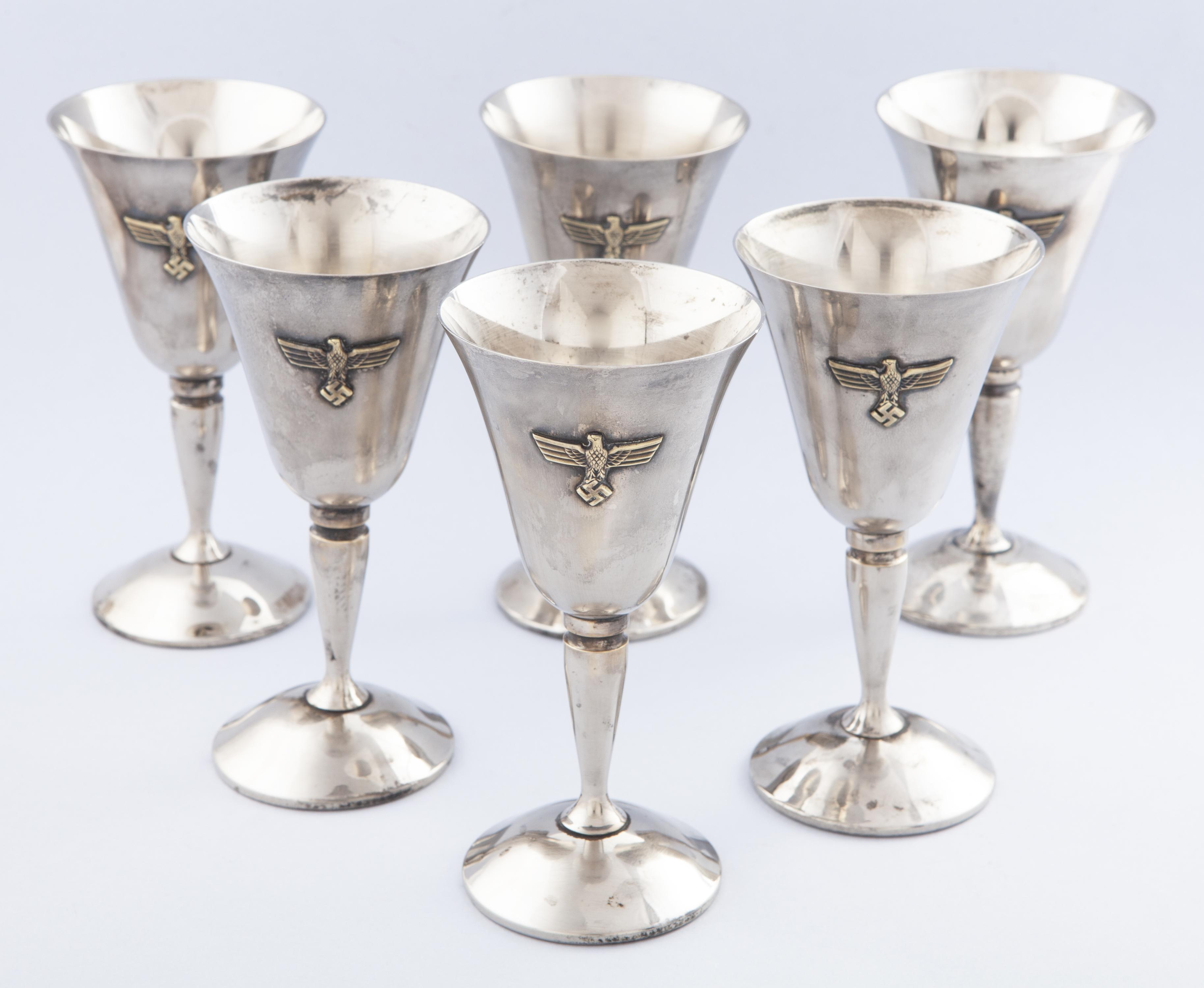 SET 6 COPAS WAFFEN SS, CIRCA 1945