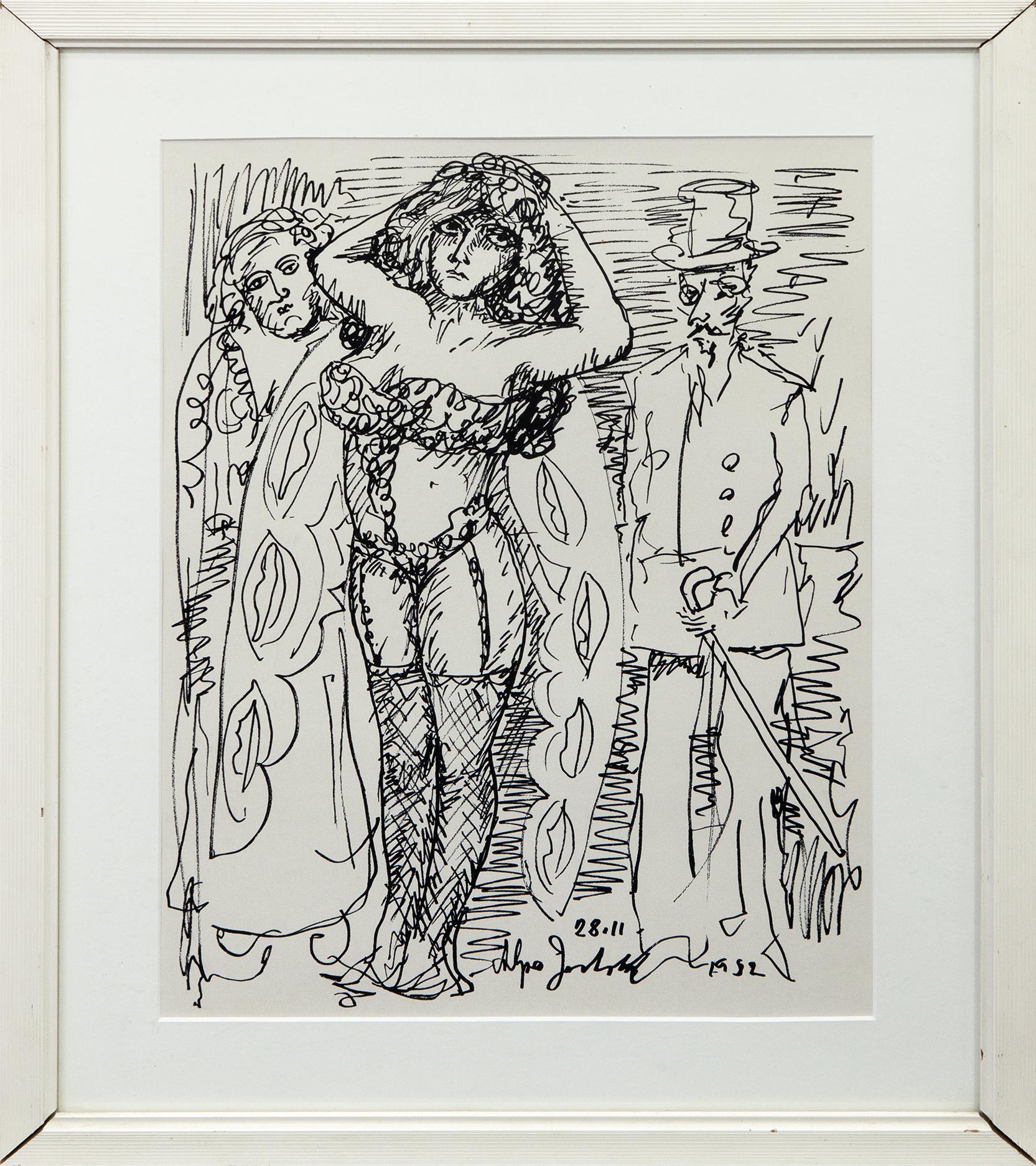 BAILARINA CON CABALLEROS, 1982