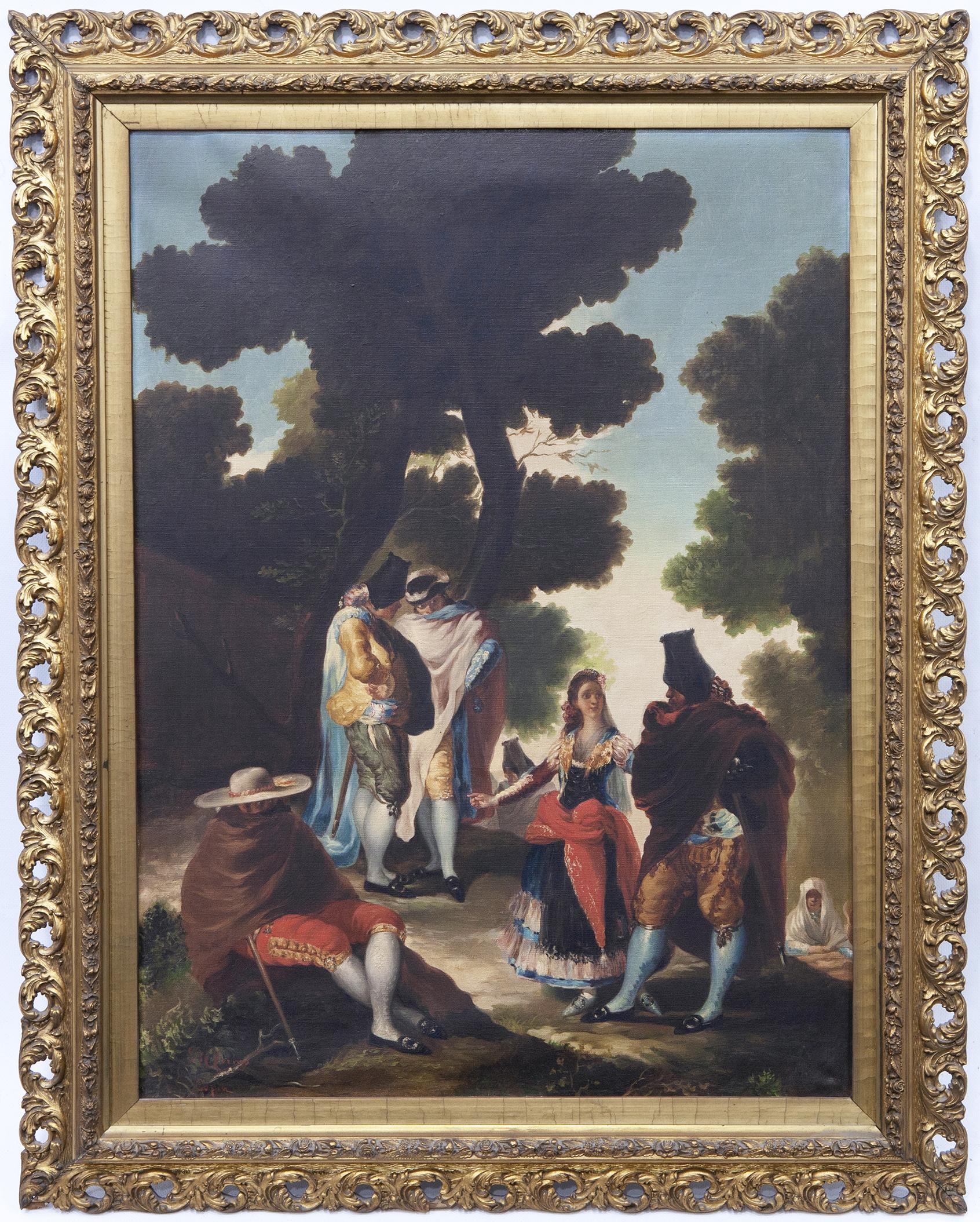 LA MAJA Y LOS EMBOZADOS, COPIA DEL ORIGINAL DE FRANCISCO DE