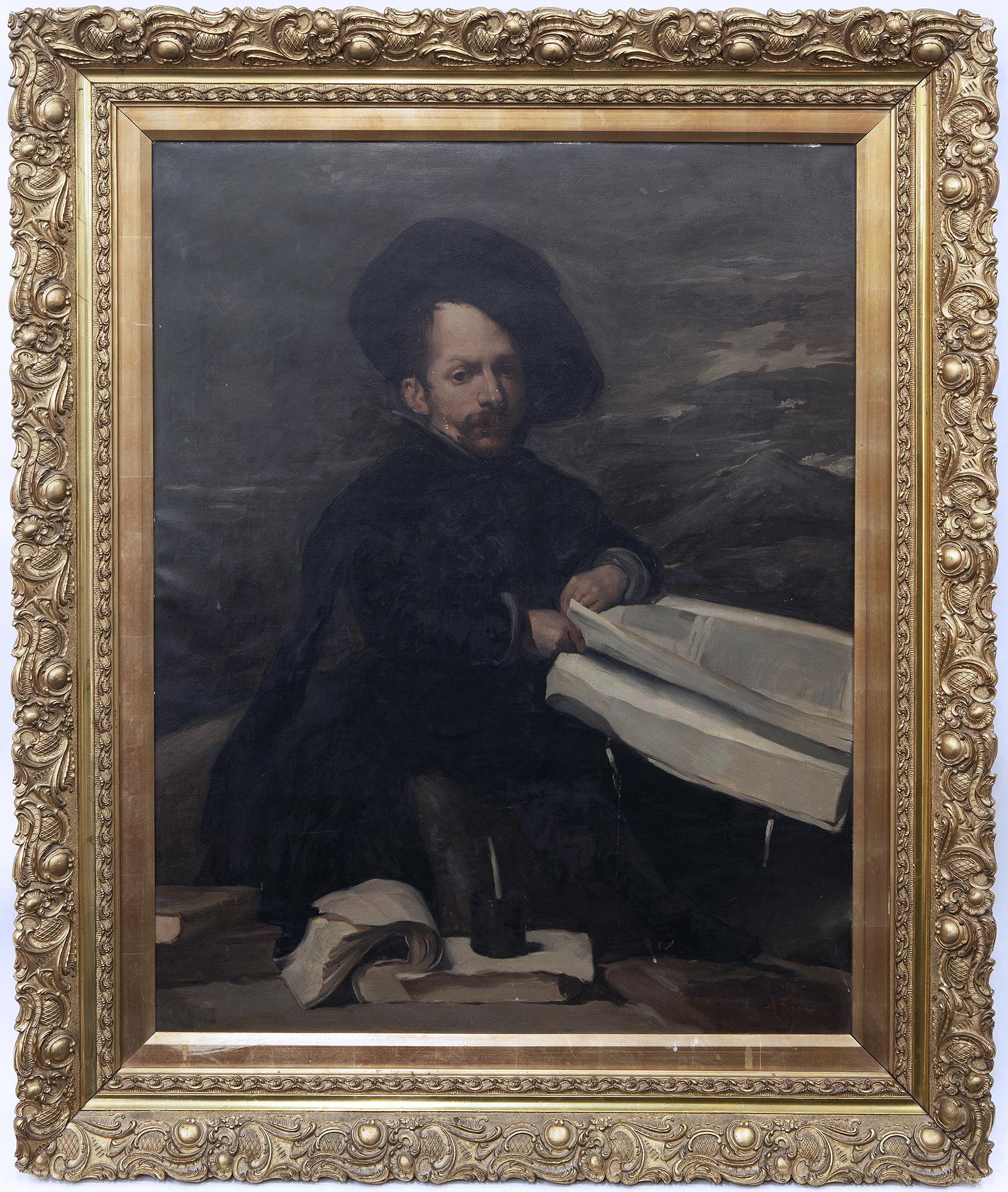 BUFÓN CON LIBRO, COPIA DE ORIGINAL DE DIEGO DE VELÁZQUEZ