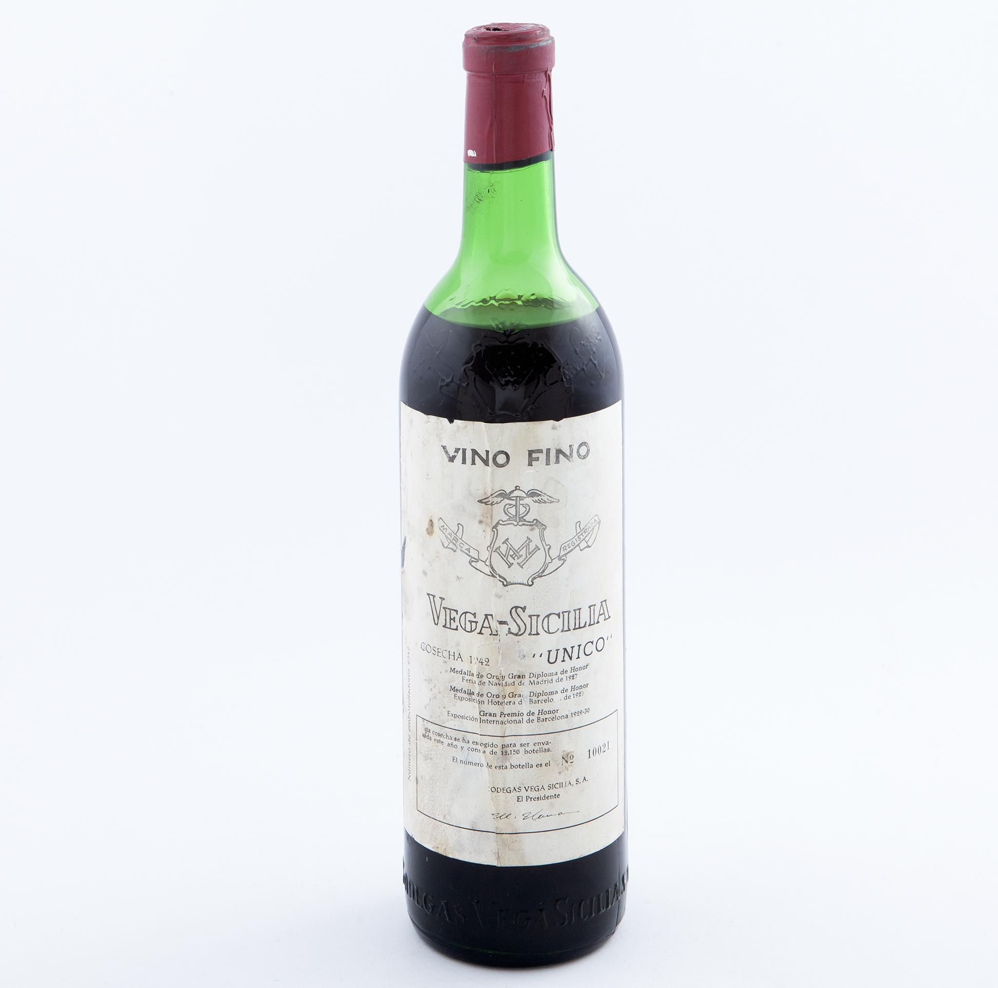 BOTELLA VEGA SICILIA UNICO 1942