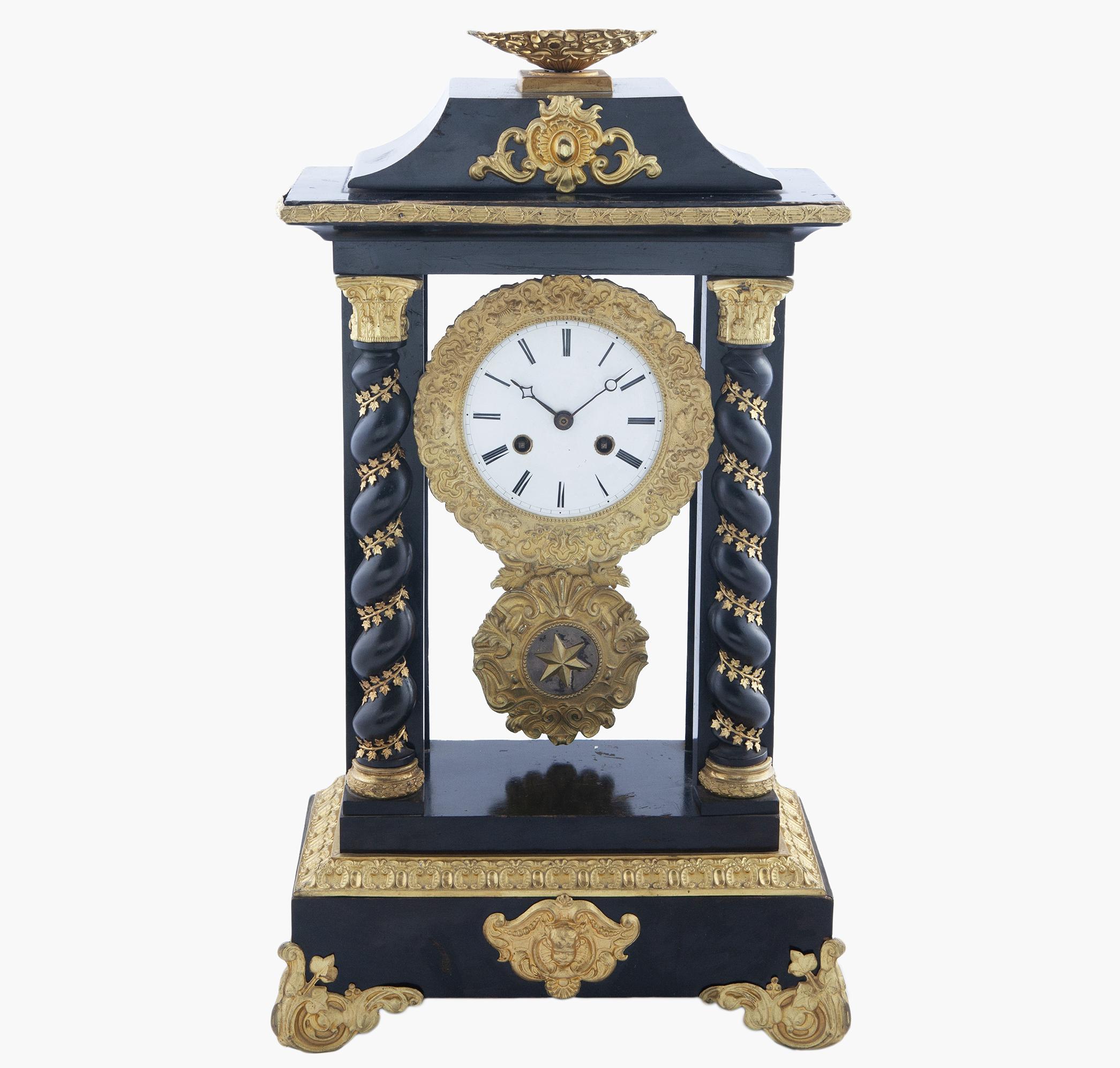 RELOJ DE PÓRTICO DE HORAS Y MEDIAS, ESTILO NAPOLEÓN III. FR