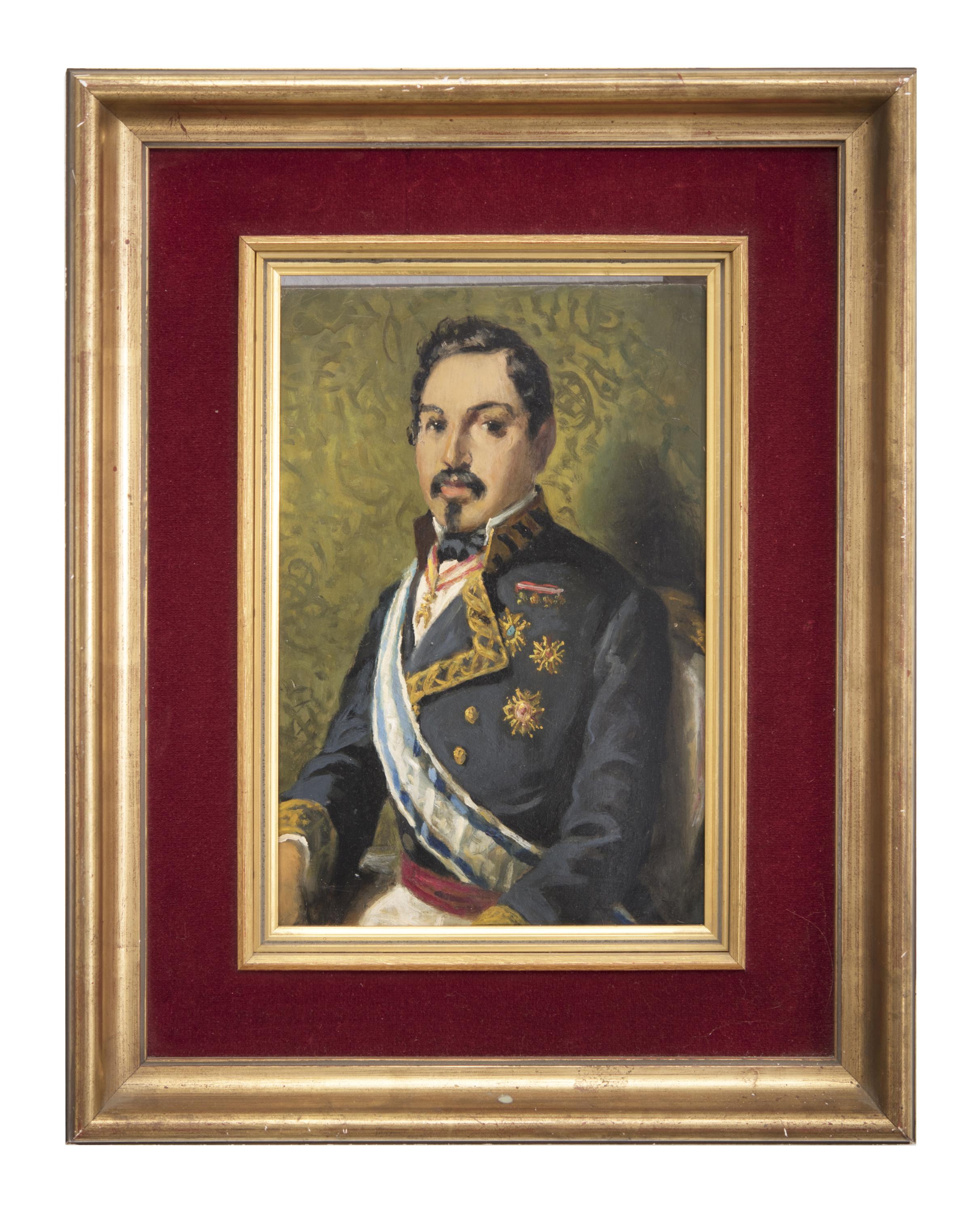 RETRATO MILITAR CON LA BANDA DE LA ORDEN DE CARLOS III