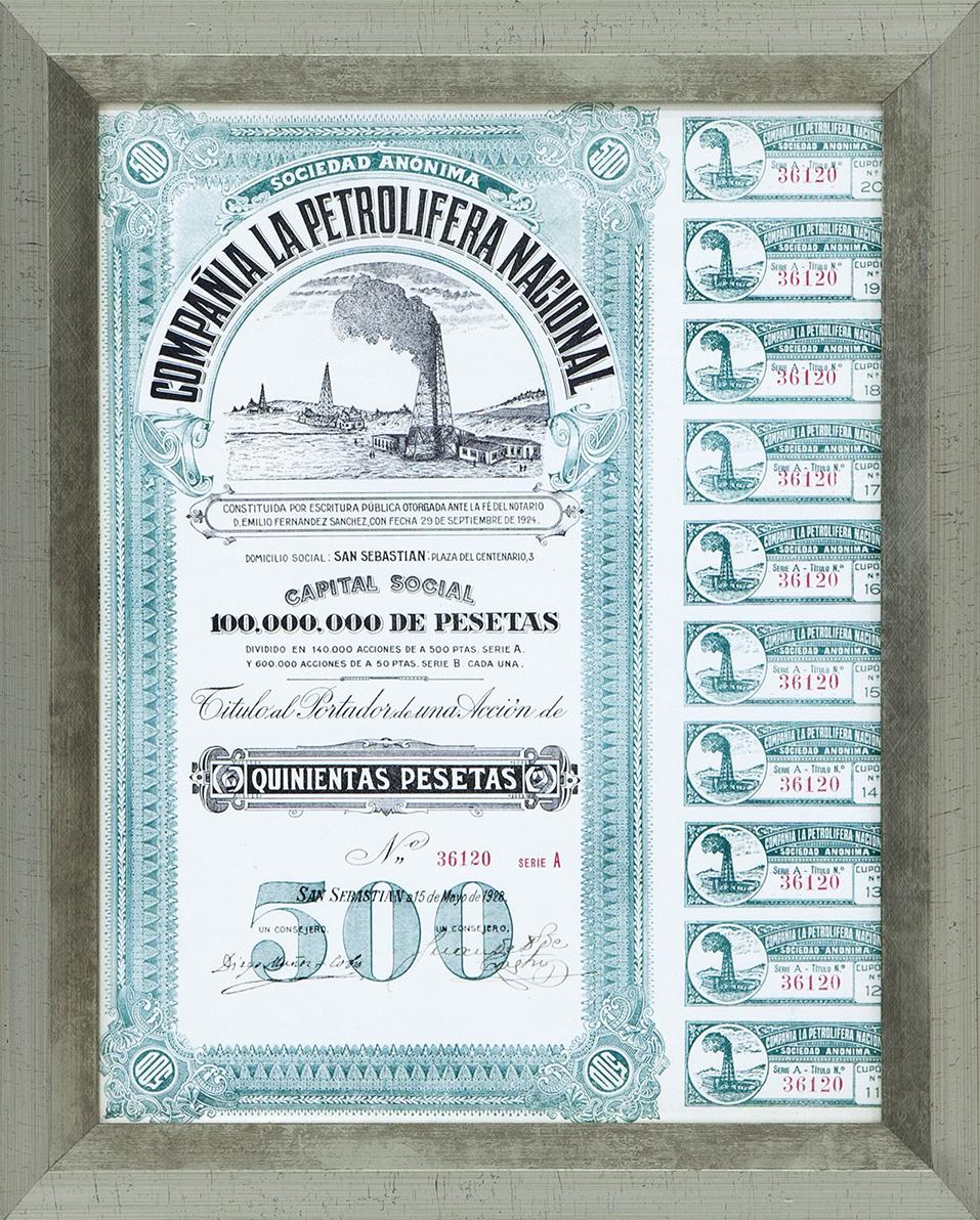 ACCIÓN DE LA COMPAÑÍA PETROLÍFERA NACIONAL. SAN SEBASTIÁN,