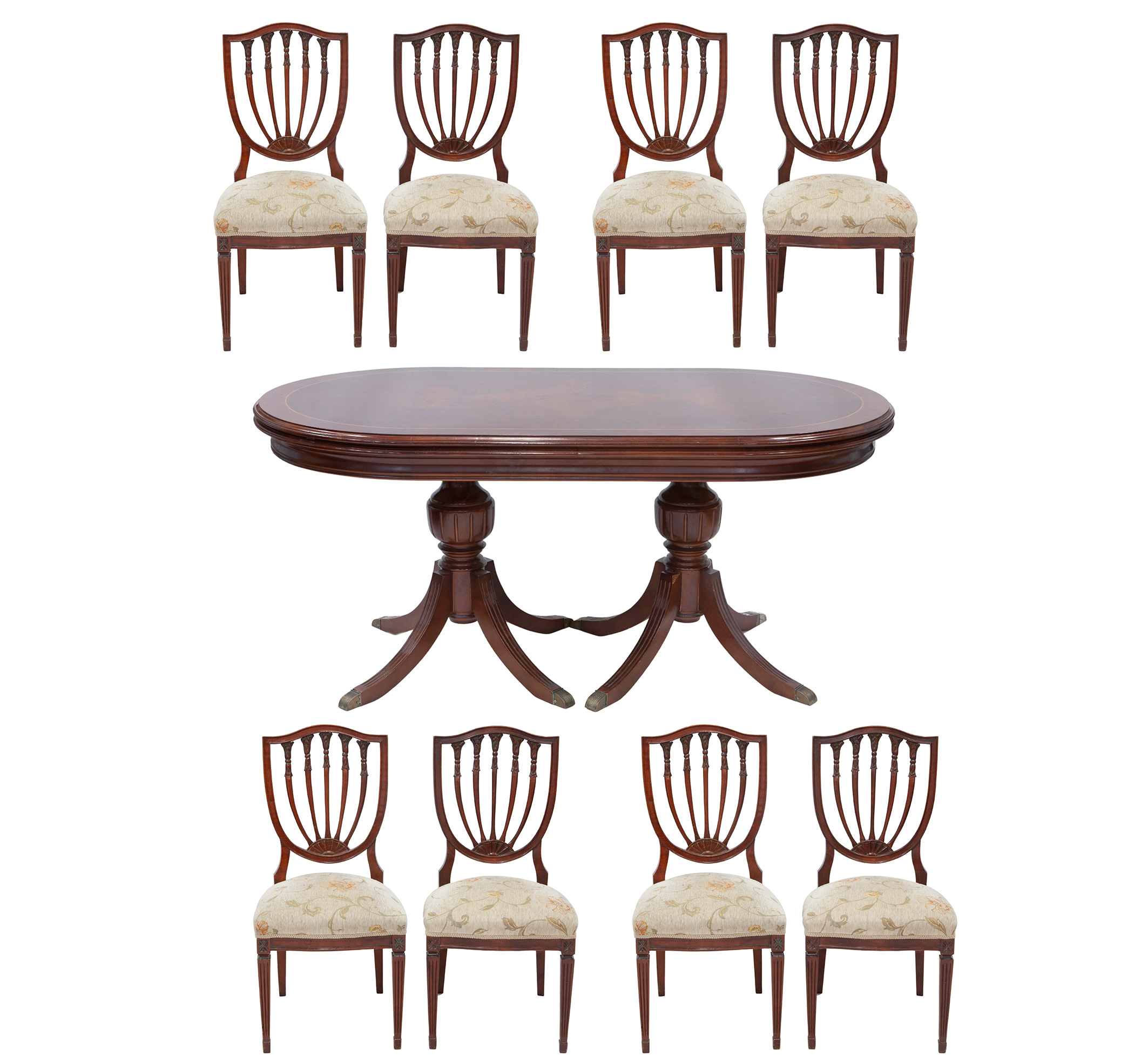 CONJUNTO DE MESA COMEDOR CON OCHO SILLAS