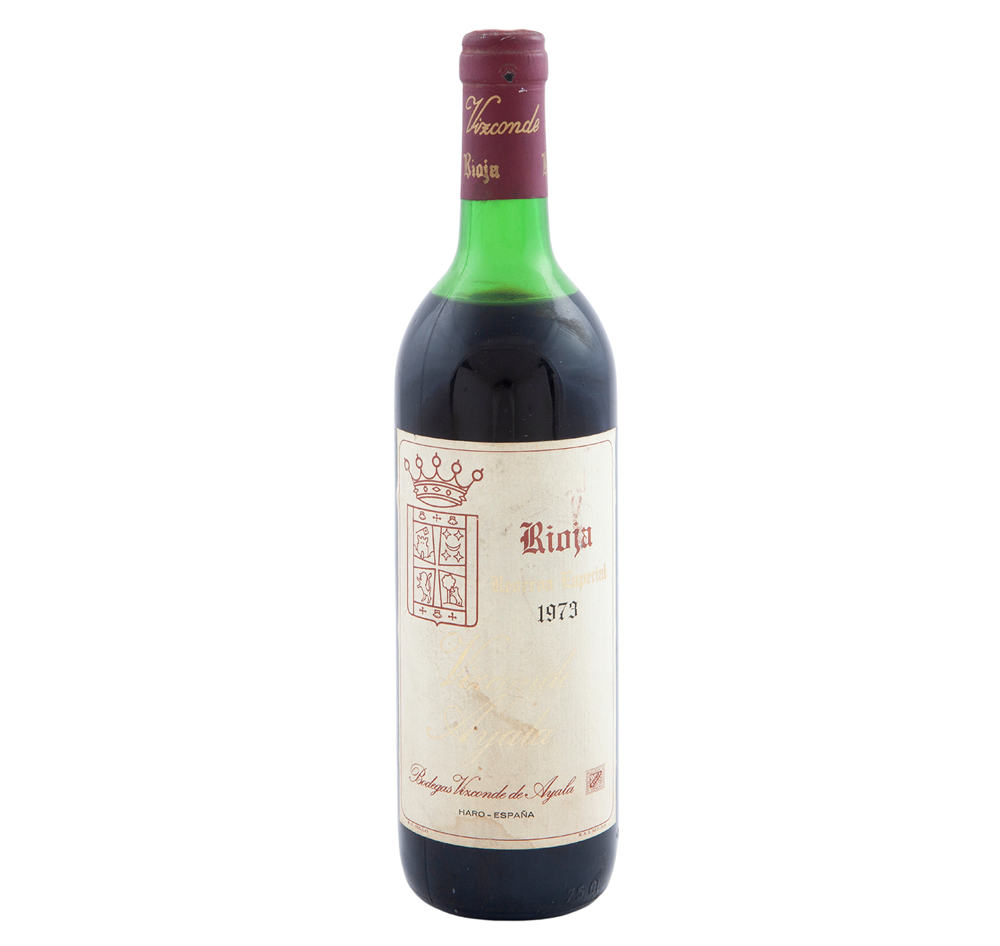 BOTELLA VIZCONDE DE AYALA. RIOJA, REVERVA ESPECIAL 1973