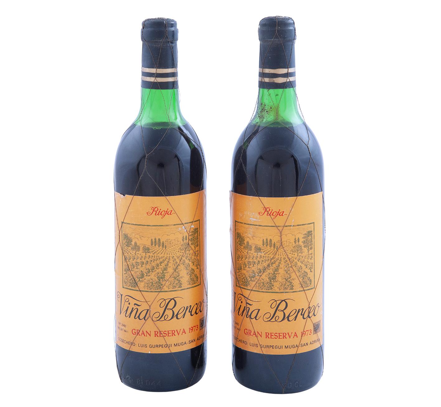 DOS BOTELLAS VIÑA BERCEO. RIOJA, GRAN REVERVA 1973