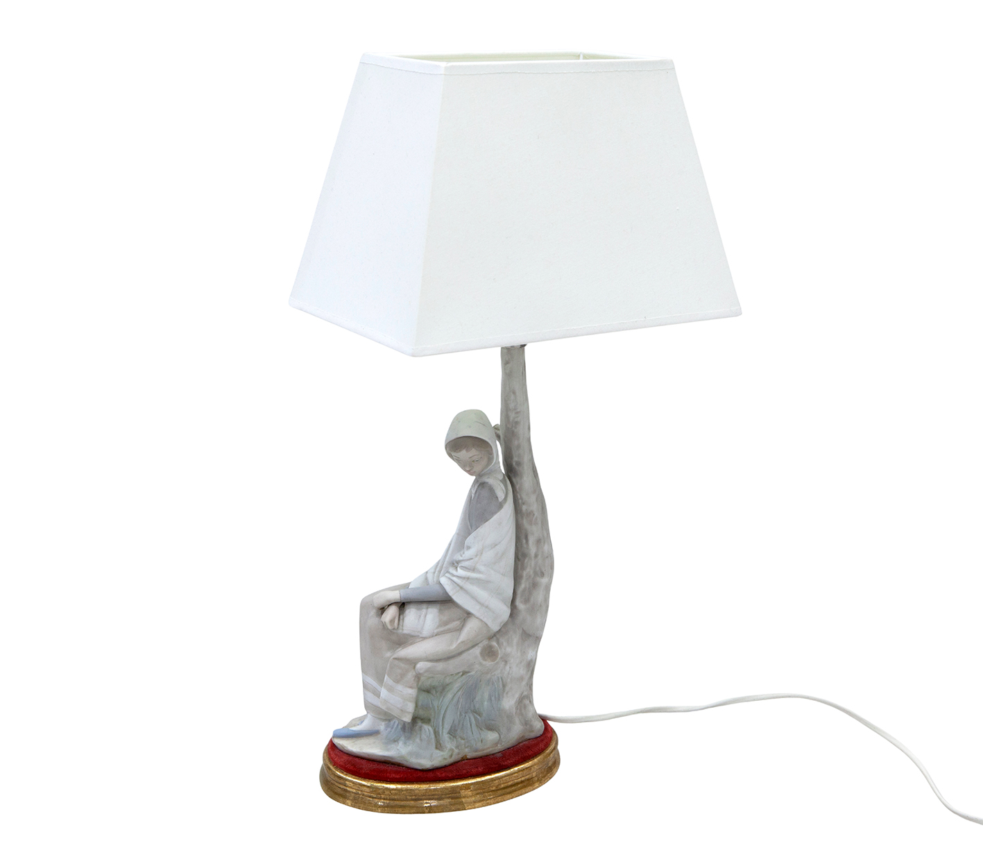 LÁMPARA DE MESA CON CUERPO EN PORCELANA