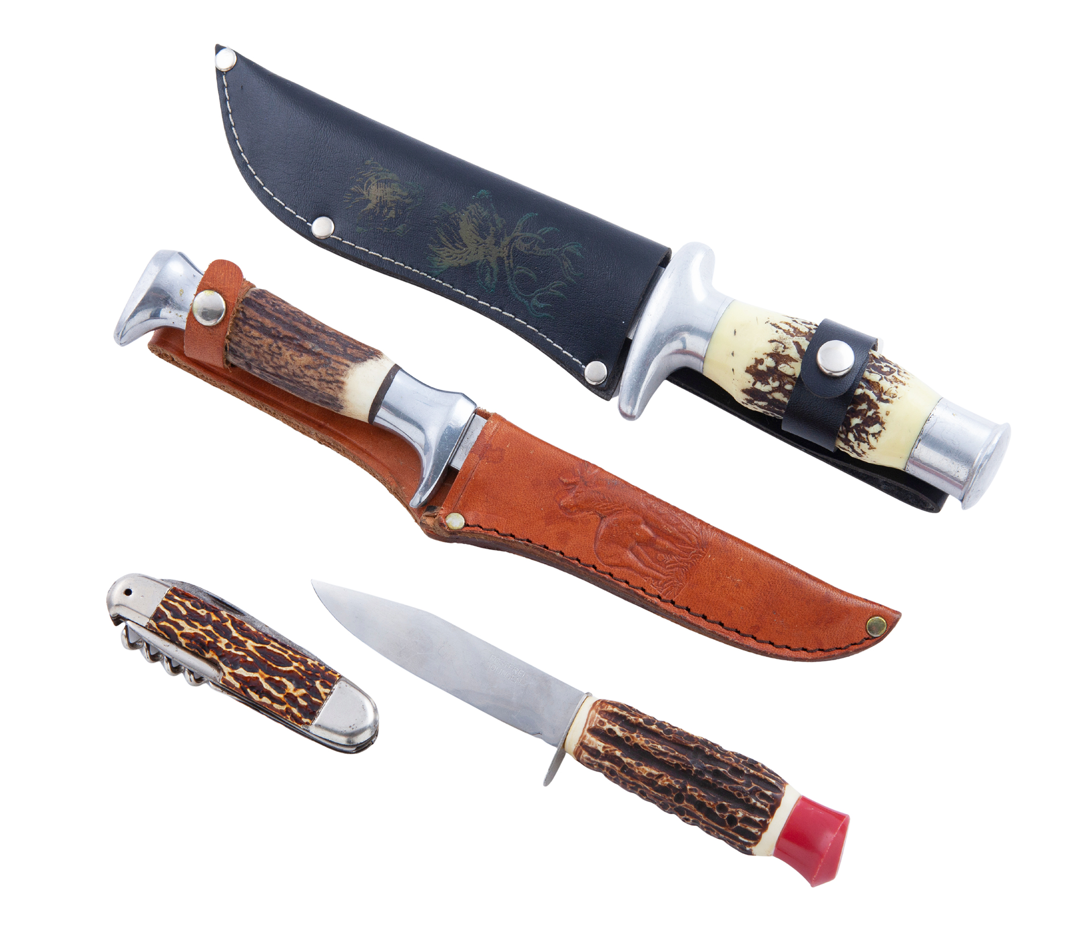 LOTE DE CUCHILLOS DE MONTERÍA Y NAVAJA MULTIUSOS