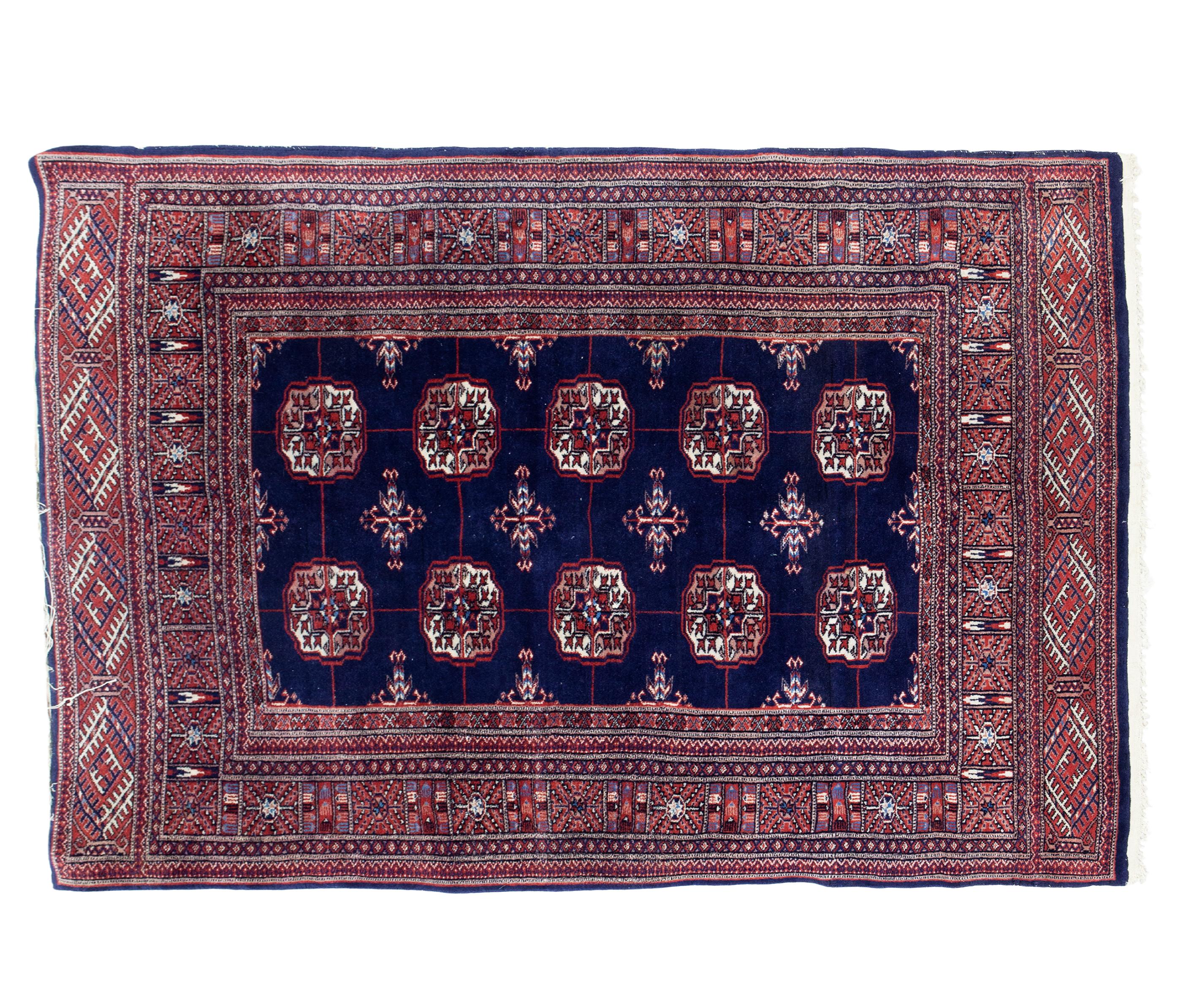 ALFOMBRA PERSA EN LANA DE MOTIVOS GEOMÉTRICOS