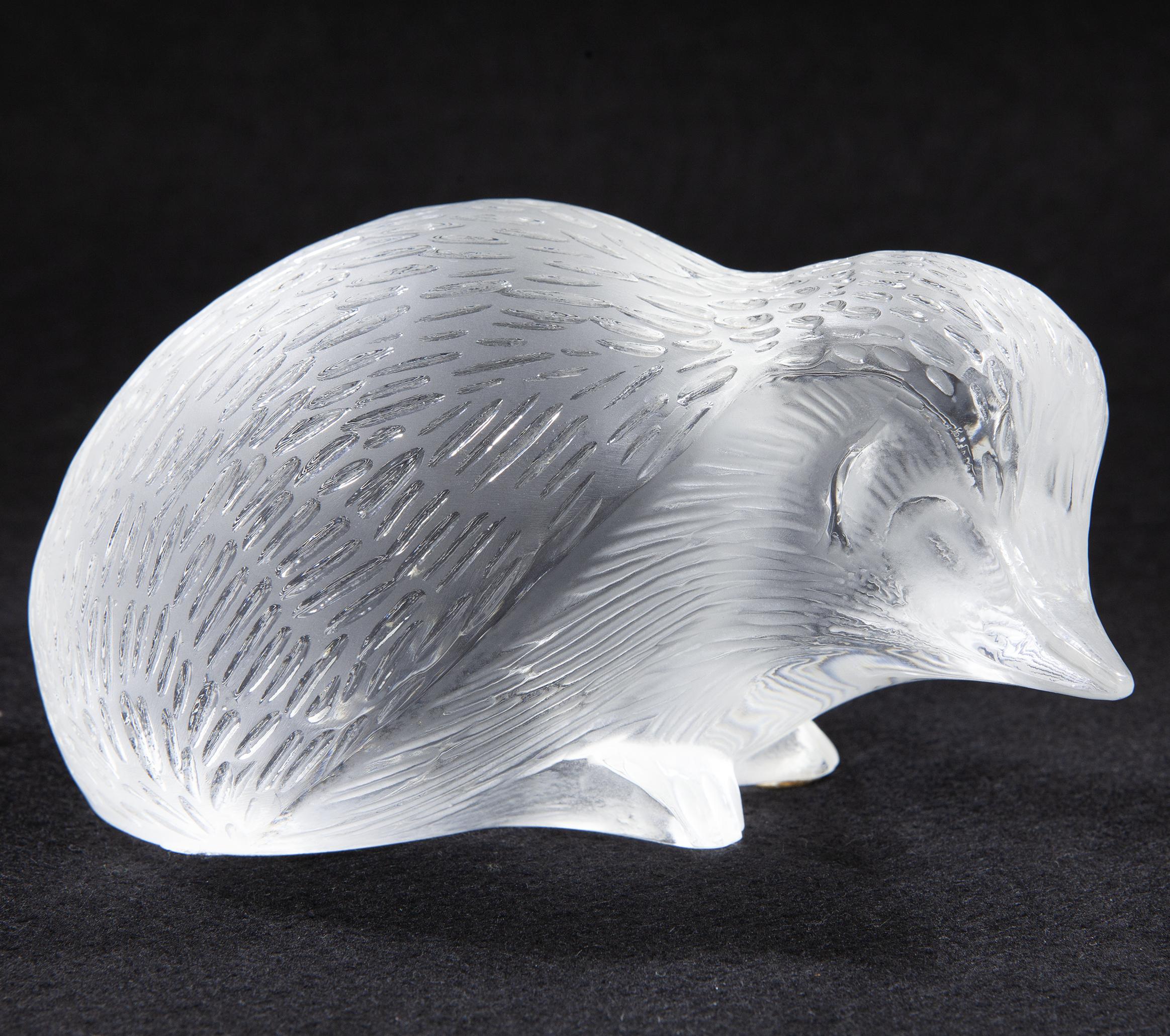 FIGURA DE ERIZO EN CRISTAL LALIQUE FRANCÉS