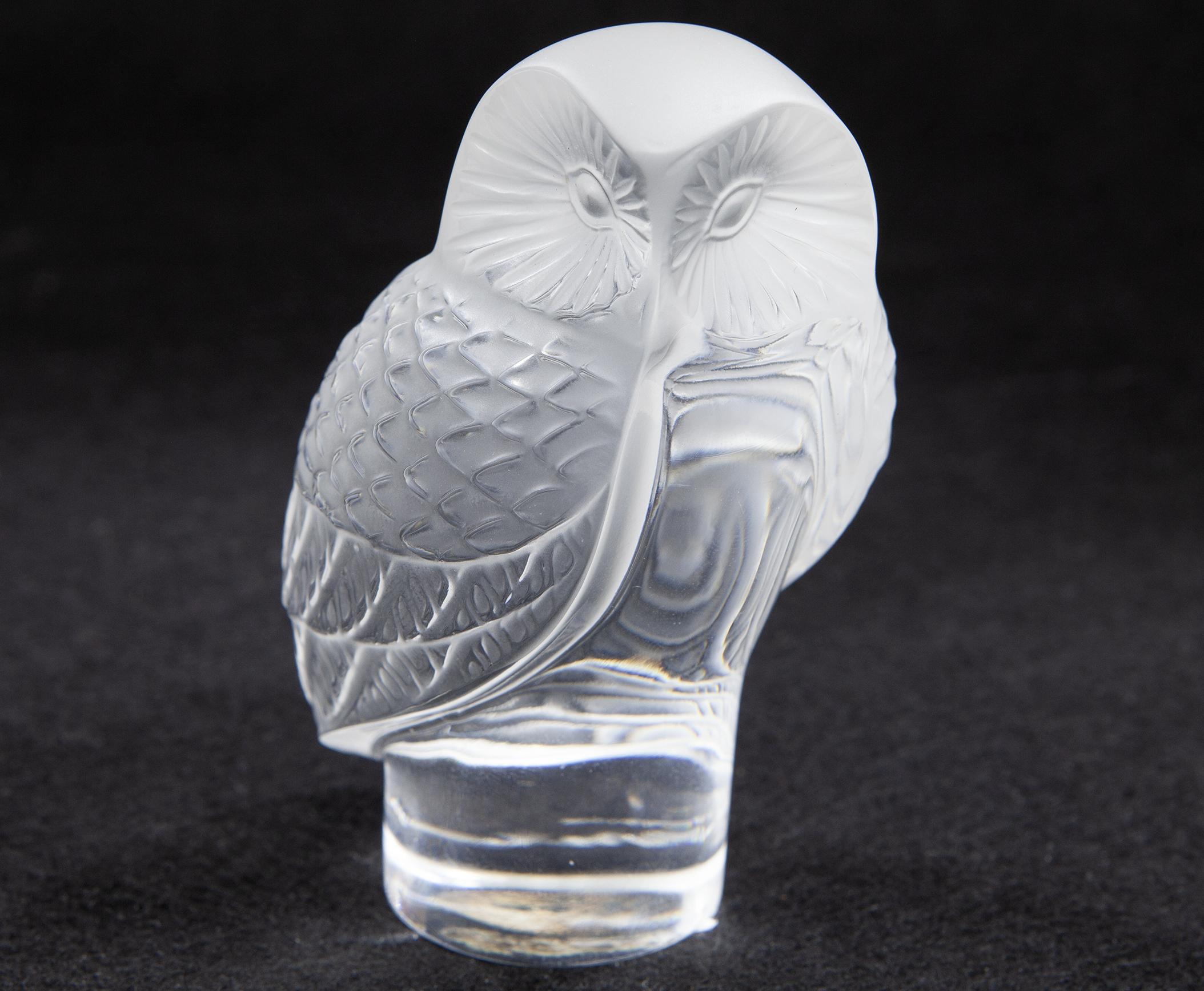 FIGURA DE BÚHO EN CRISTAL LALIQUE FRANCÉS