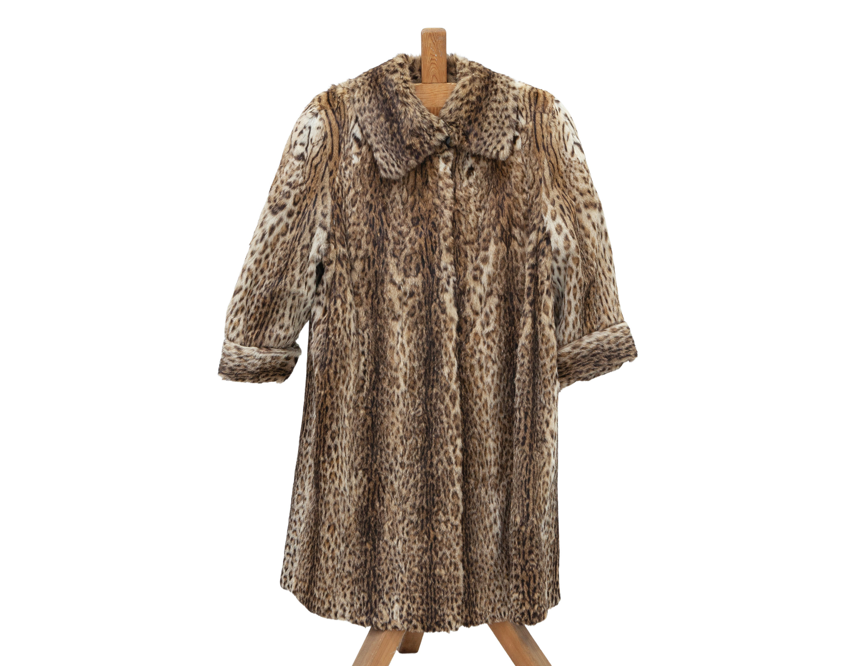 ABRIGO LARGO EN PIEL DE OCELOTE