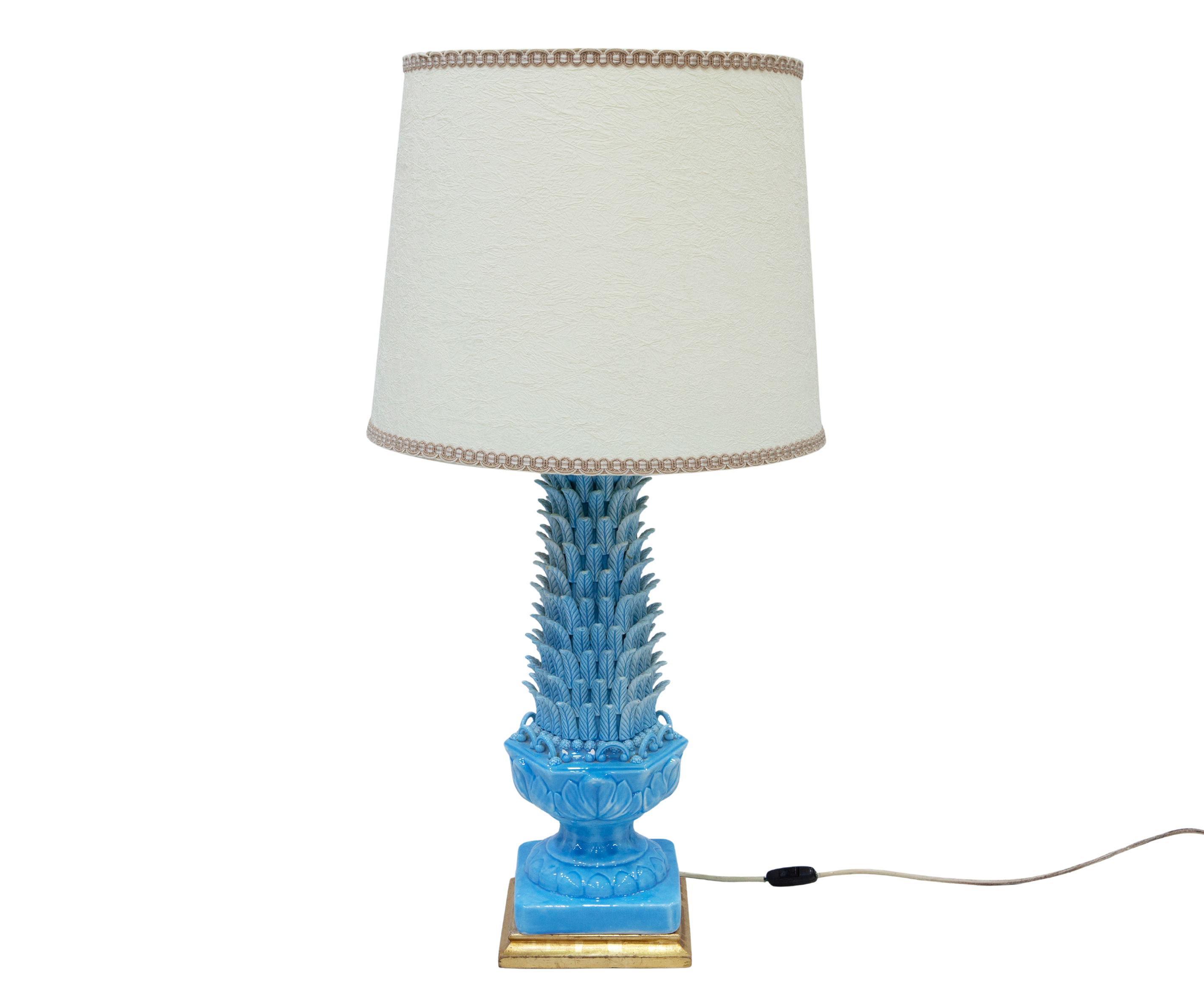 LÁMPARA DE MESA EN CERÁMICA DE MANISES, FÁBRICA BONDÍA (VAL