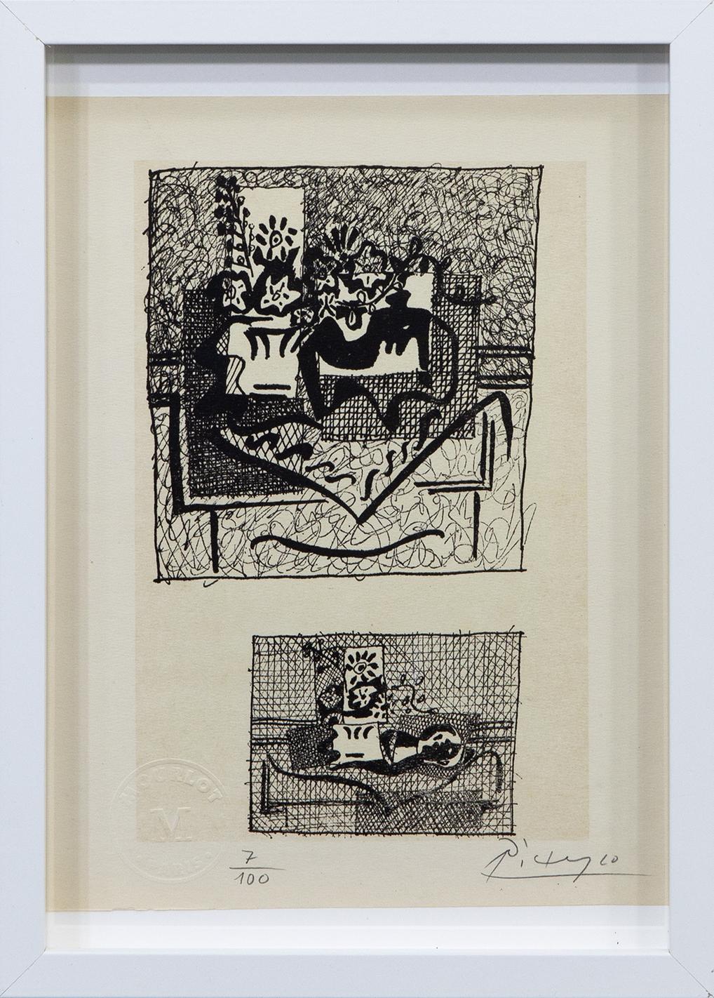 LITOGRAFÍA FIRMADA A MANO "PICASSO DESSINS"