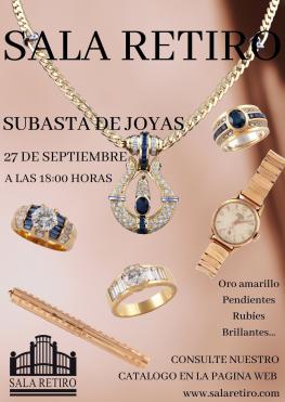 SUBASTA JOYAS 27 SEPTIEMBRE 2021