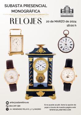 SUBASTA MONOGRÁFICA DE RELOJES 20 MARZO 2024