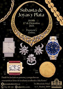 Subasta de Joyas y Plata, 17 Diciembre 2025