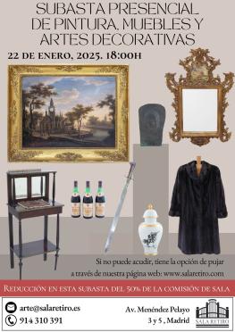 Subasta de Pintura, Muebles y Artes Decorativas, 22 Enero 2025