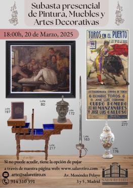 Subasta de Pintura, Muebles y Artes Decorativas, 20 Marzo 2025