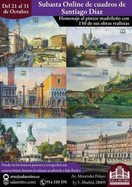 Subasta de cuadros de Santiago Diaz. Del 21 al 31 de Octubre