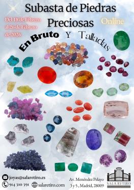 Subasta de Piedras Preciosas en Bruto y Talladas, 18 de Febrero al 26 de Febrero 2026