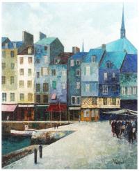 JOSEP M. VAYREDA CANADELL (1932-2001), "Le port d'Honfleur"