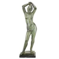 LLUISA GRANERO (1924-2012), Muchacha peinándose., Bronce.