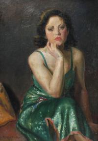 FRANCESC GALOFRE SURÍS (1901-1986). "UNA JOVEN", 1944.