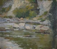 MANUEL MENSA SALAS (1875-1938). "PAISAJE FLUVIAL".