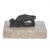 MANOLO HUGUÉ (1872-1945). "COGIDA", C. 1942.