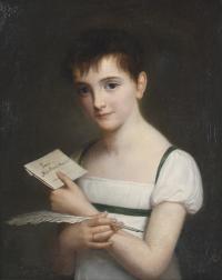 PAULINE AUZOU (1775-1835). "RETRATO DE UNA NIÑA", 1809.