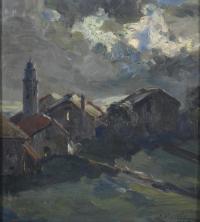 AMEDEO MERELLO (1890-1978). "VISTA RURAL", 1918.