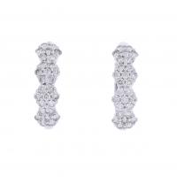 PENDIENTES ROSETONES DE DIAMANTES.