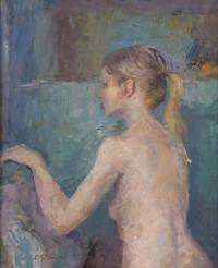 XAVIER BLANCH PLA (1918-1999). "DESNUDO FEMENINO DE ESPALD