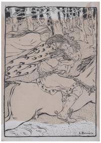 LLUÍS BONNIN (1873-1964). "REY A CABALLO".
