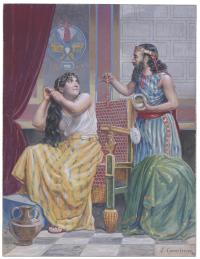 LLEÒ COMELERAN (1830-?). "ESCENA ORIENTALISTA", 1889.